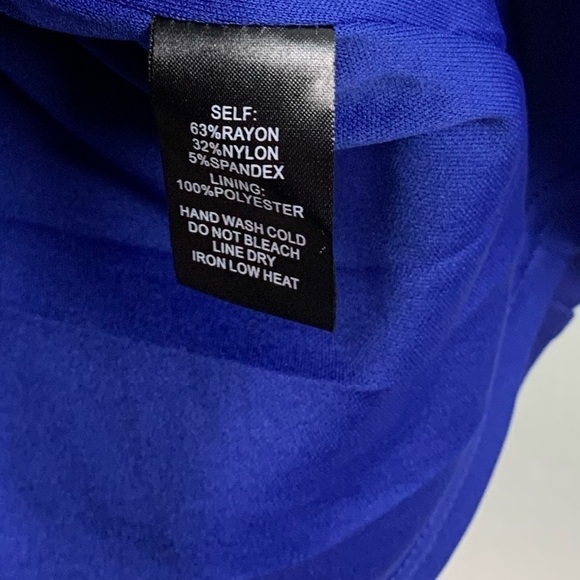 NWT Lulu’s Classic Glam Ponte Off The Shoulder Dress In Cobalt Blue - Picture 6 of 7